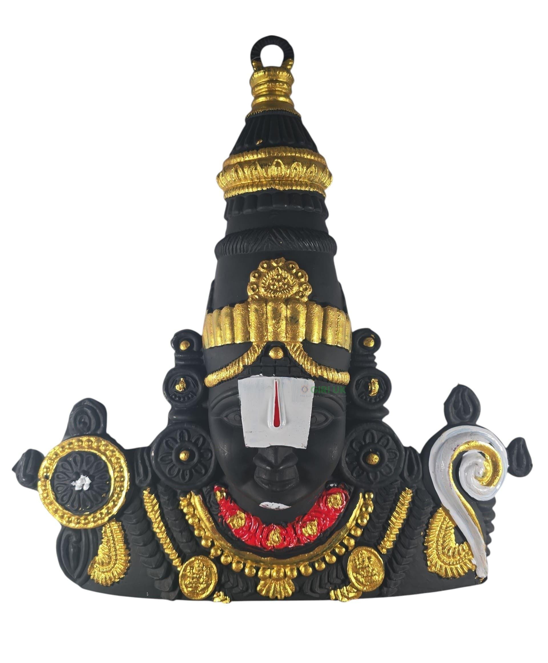 Wall Hanging Balaji Head - Gold - Plastic - 15.5 Inch