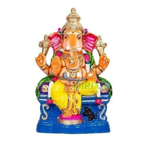 Ganapathi Simhasanam -  18 Inch - Colour Right Trunk