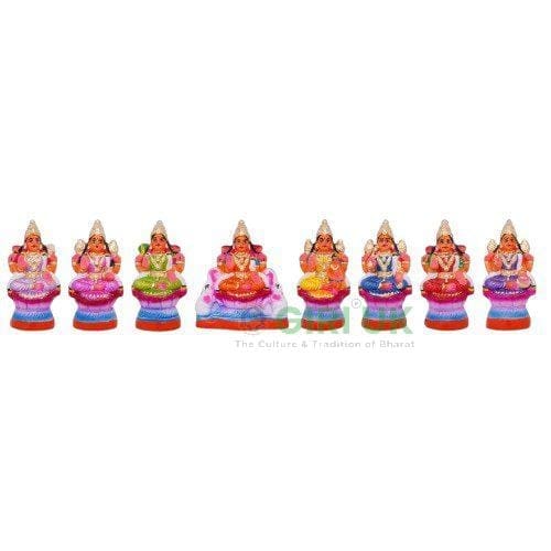 Ashtalakshmi Set Clay - 6 Inches