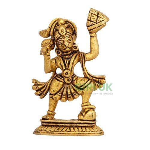 Hanuman Lifting Sanjeevi - Brass AF - 3.5 Inch - 205 Gms
