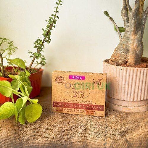 Organic Rose Cup Sambrani from Cow Dug