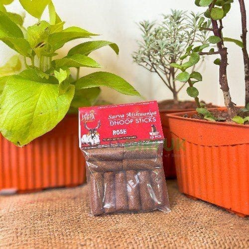 Organic Rose Dhoop Sticks from Cow Dug