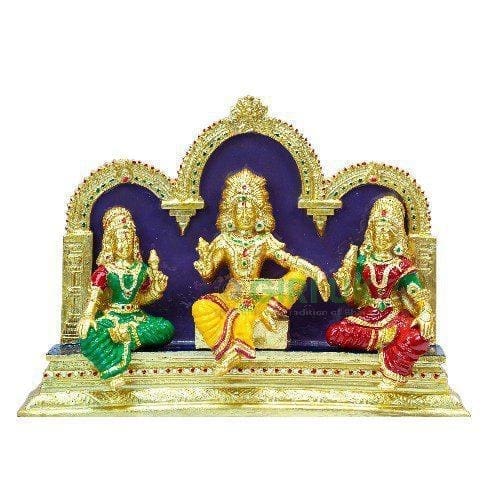 Purna Pukalambika Sametha Dharma Sastha - Resin - 10 Inches
