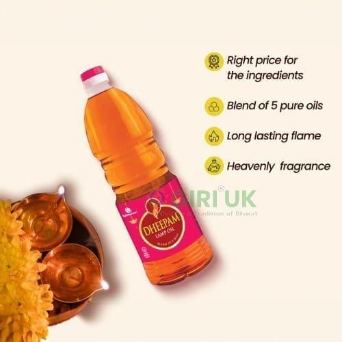 Dheepam Lamp Oil PET Bottle - 1000 ML