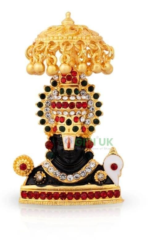 Balaji Bust with Umbrella Black - Stone - 2.75 Inch
