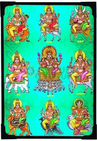 Navagraha Picture - 6 x 4 inches