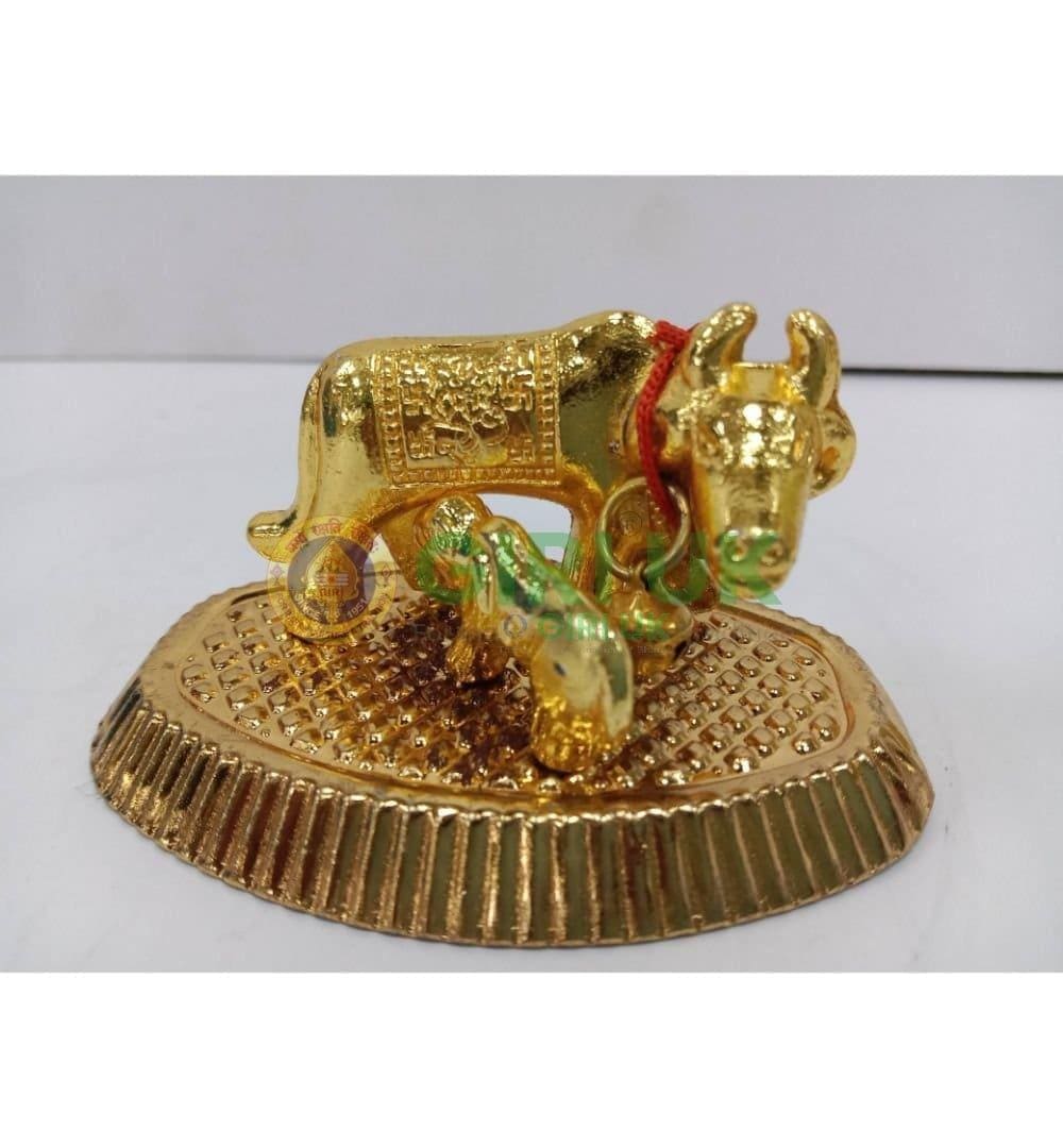 Cow & calf Idol in Gold Finish