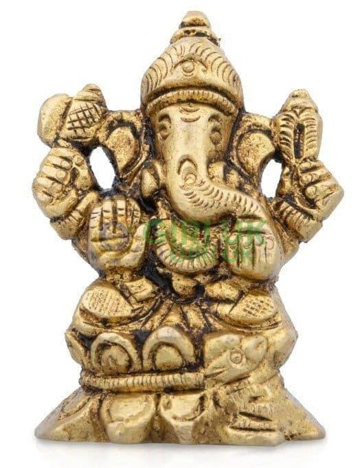 Antique Finish Ganesha on Kamal (Lotus)