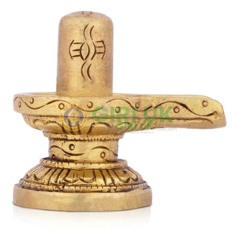 Shiva lingam - Brass - Antique Finish - 2 inches
