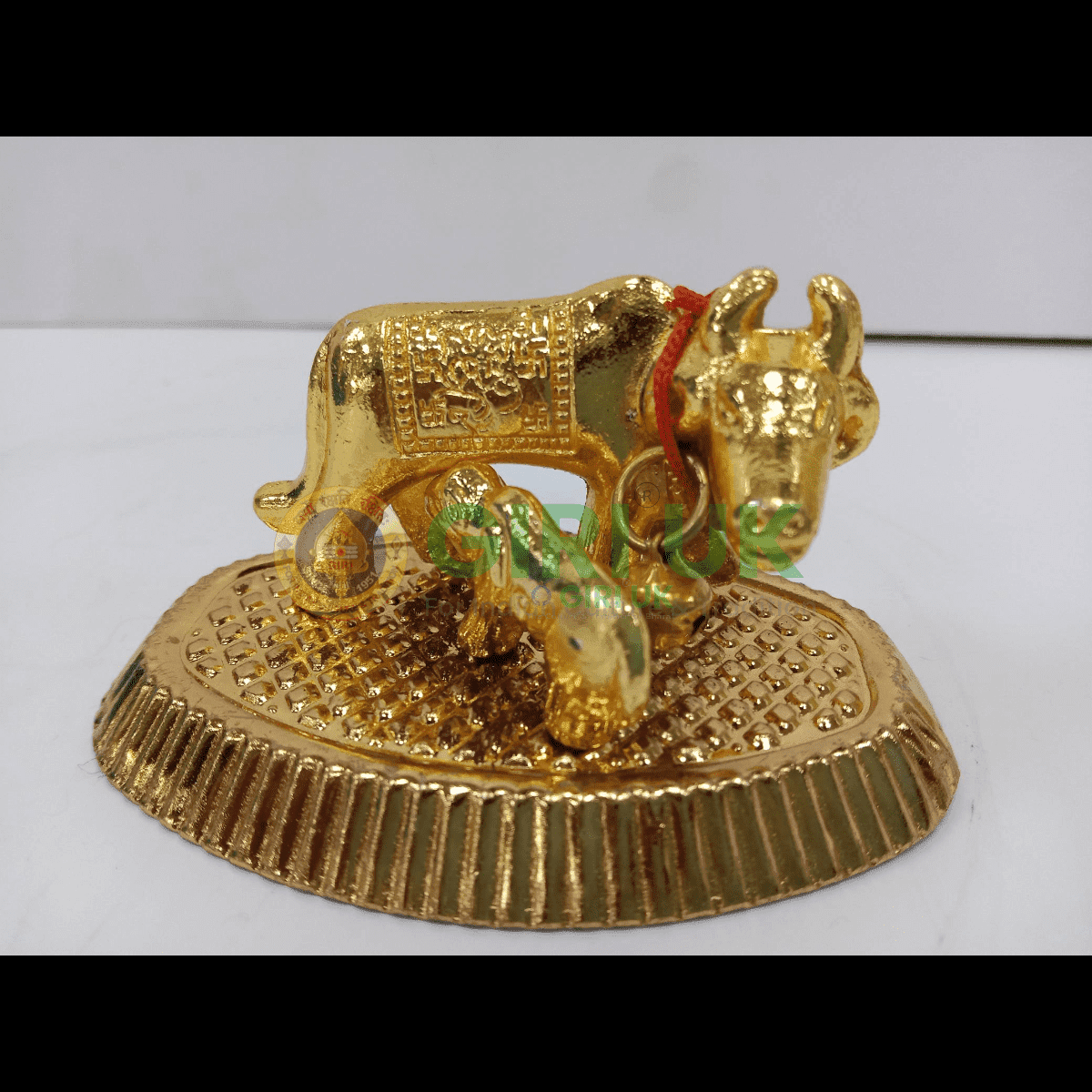 Cow and Calf - Brass with Gold Finish