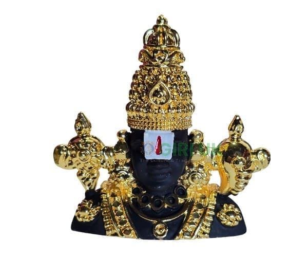 Balaji Bust Black - Gold - ST1709 - 3 Inch