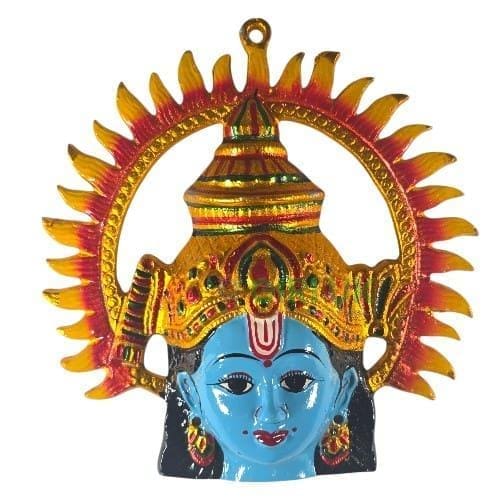 Krishna Face - Zinc - No 2 - 7.5 Inch - 180 Gms