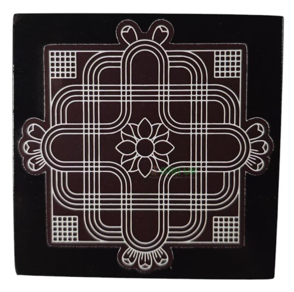 Manai – Rangoli Design 1– Square – 4×4 Inch