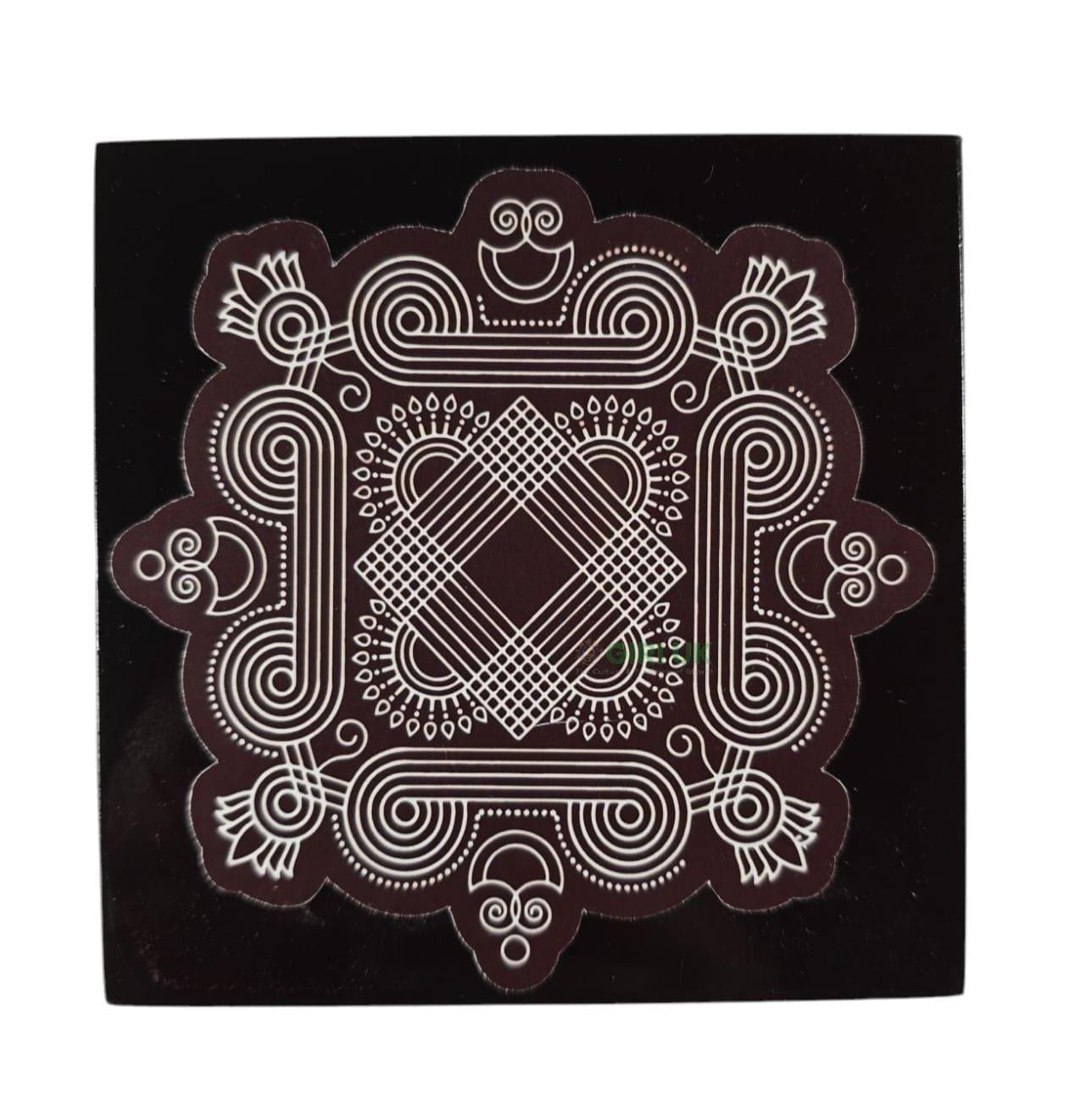 Manai – Rangoli Design 4 – Square – 4×4 Inch
