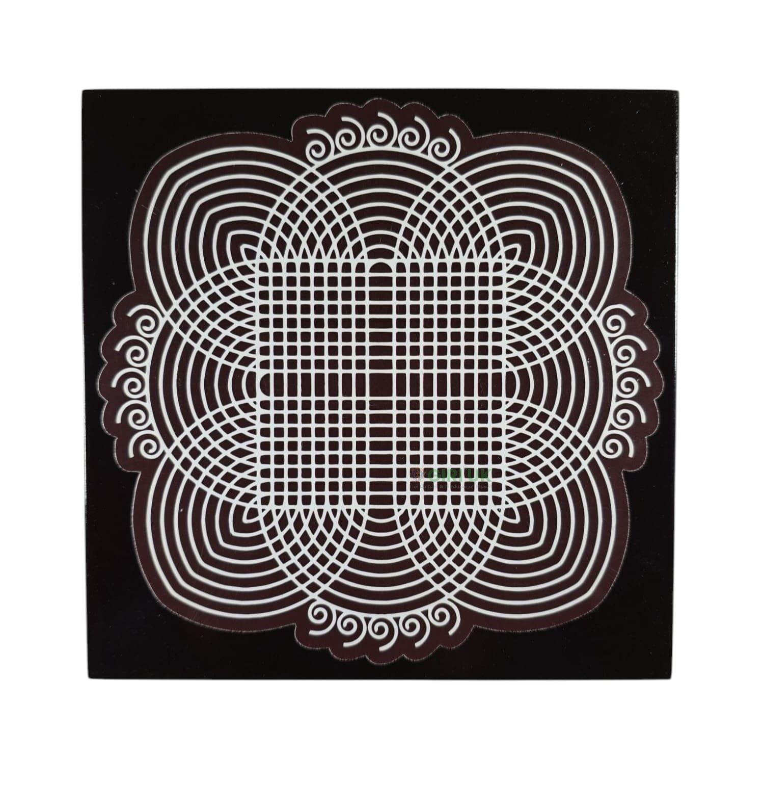Manai - Rangoli Design 3- Square - 6x6 Inch