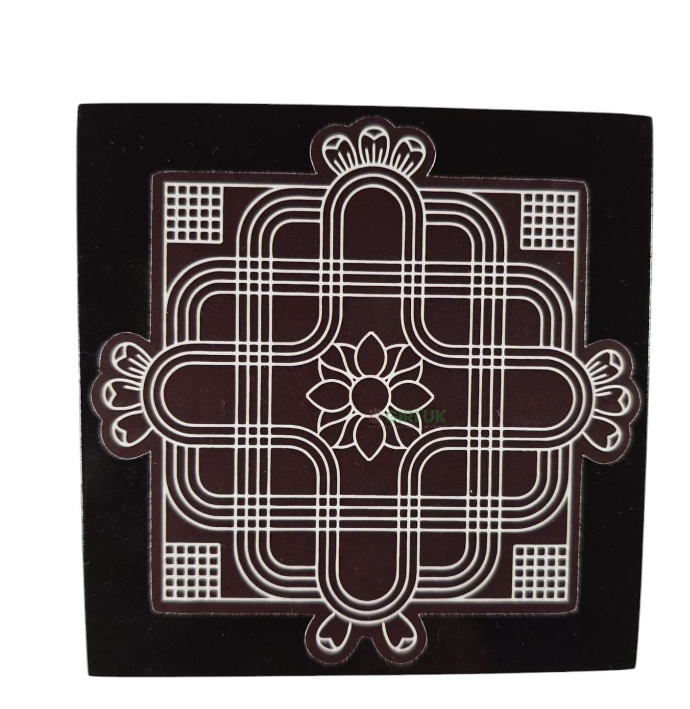 Manai - Rangoli Design 5- Square - 6x6 Inch