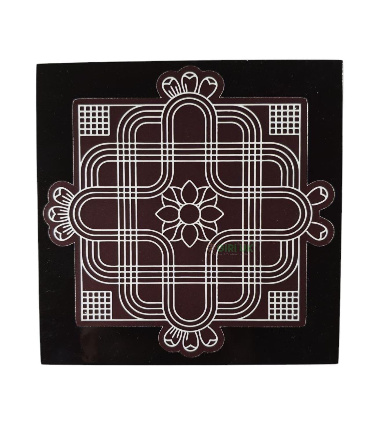 Manai - Rangoli Design 3 - Square - 5x5 Inch