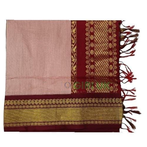 6 Yards Kalyani Cotton Vairaoosi Saree-Pink