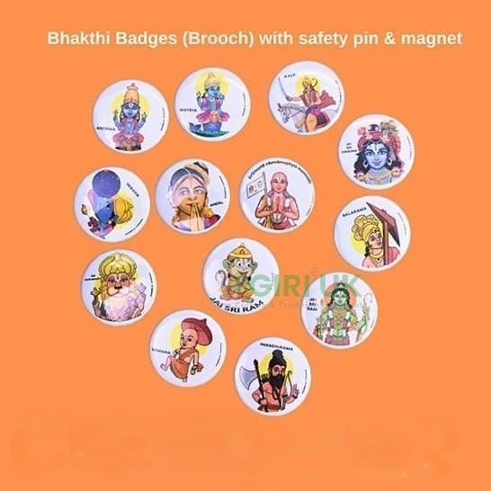 Children Badges (Brooch) with safety pin & magnet