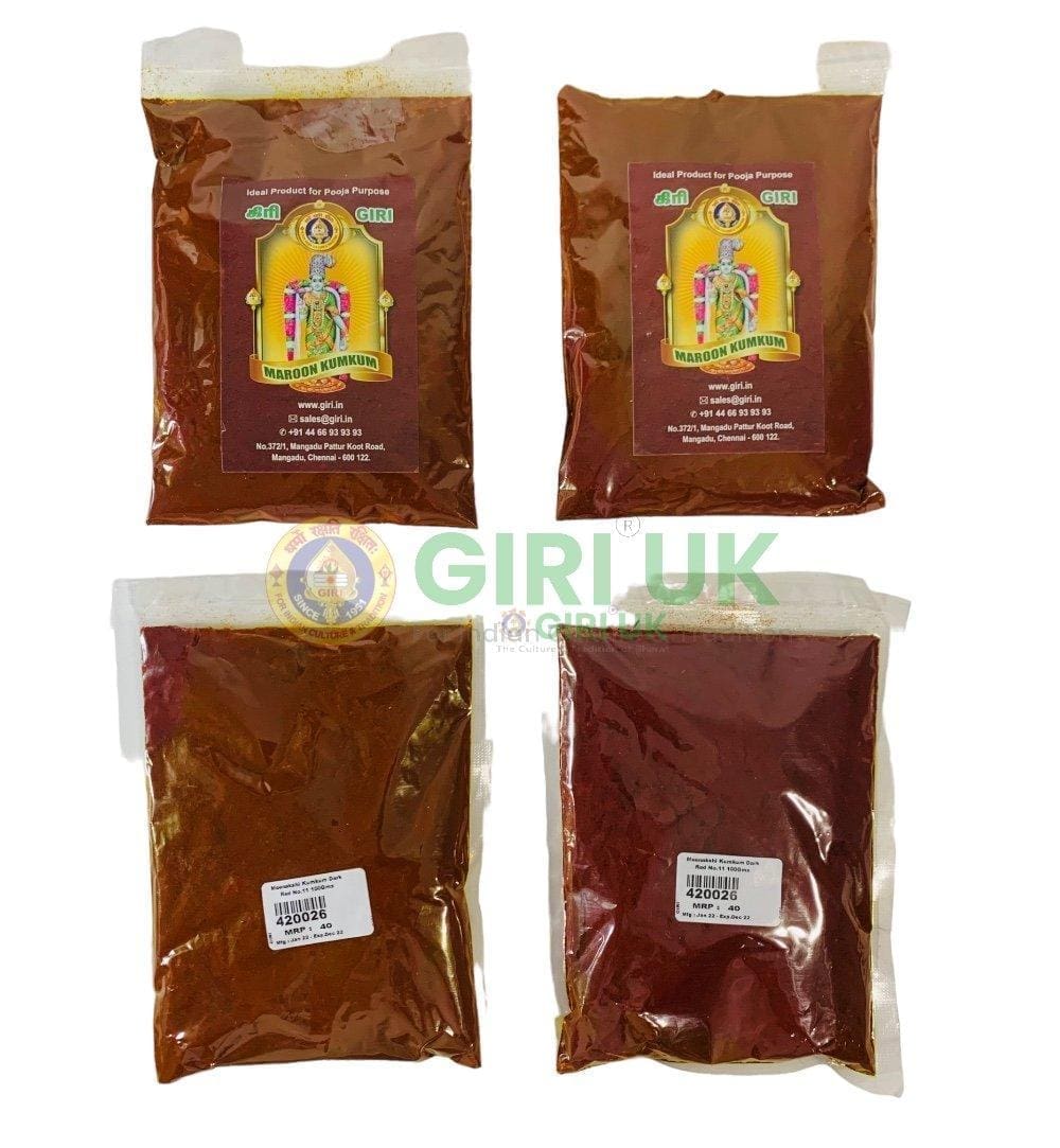 Meenakshi Kumkum Dark Red - 4 x 100g