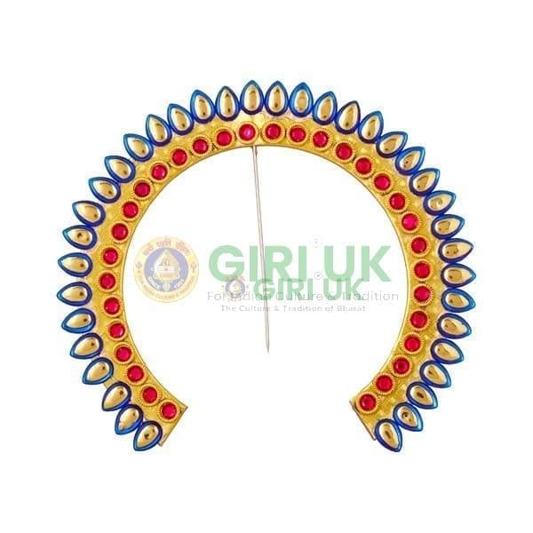 7.5” Large Multicoloured stone Arch/Gajra/Hair Barrette for Varalakshmi