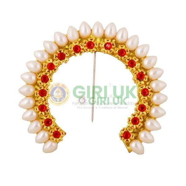 5.5” Medium Moti Arch/Gajra/Hair Barrette for Varalakshmi