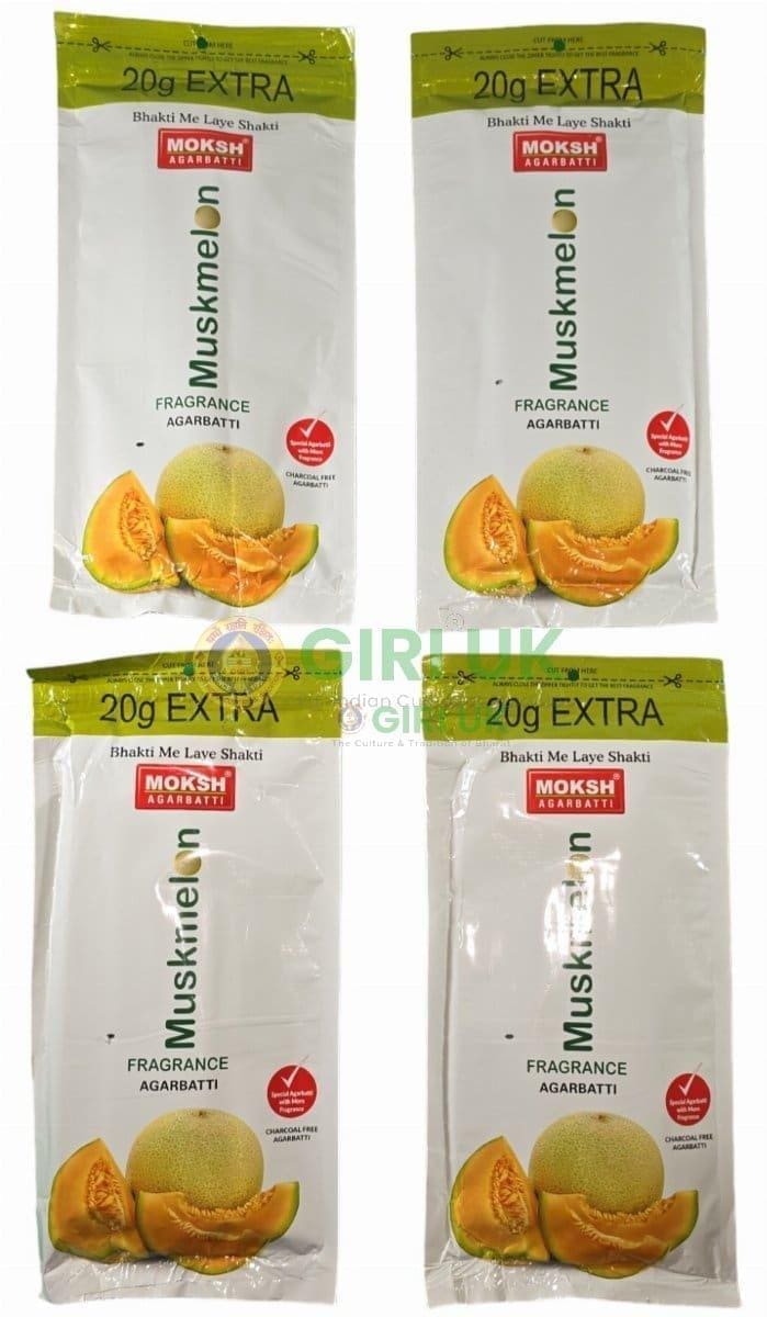 Moksh Musk Melon Incense Sticks (Agarbati)-(Pack of 4)