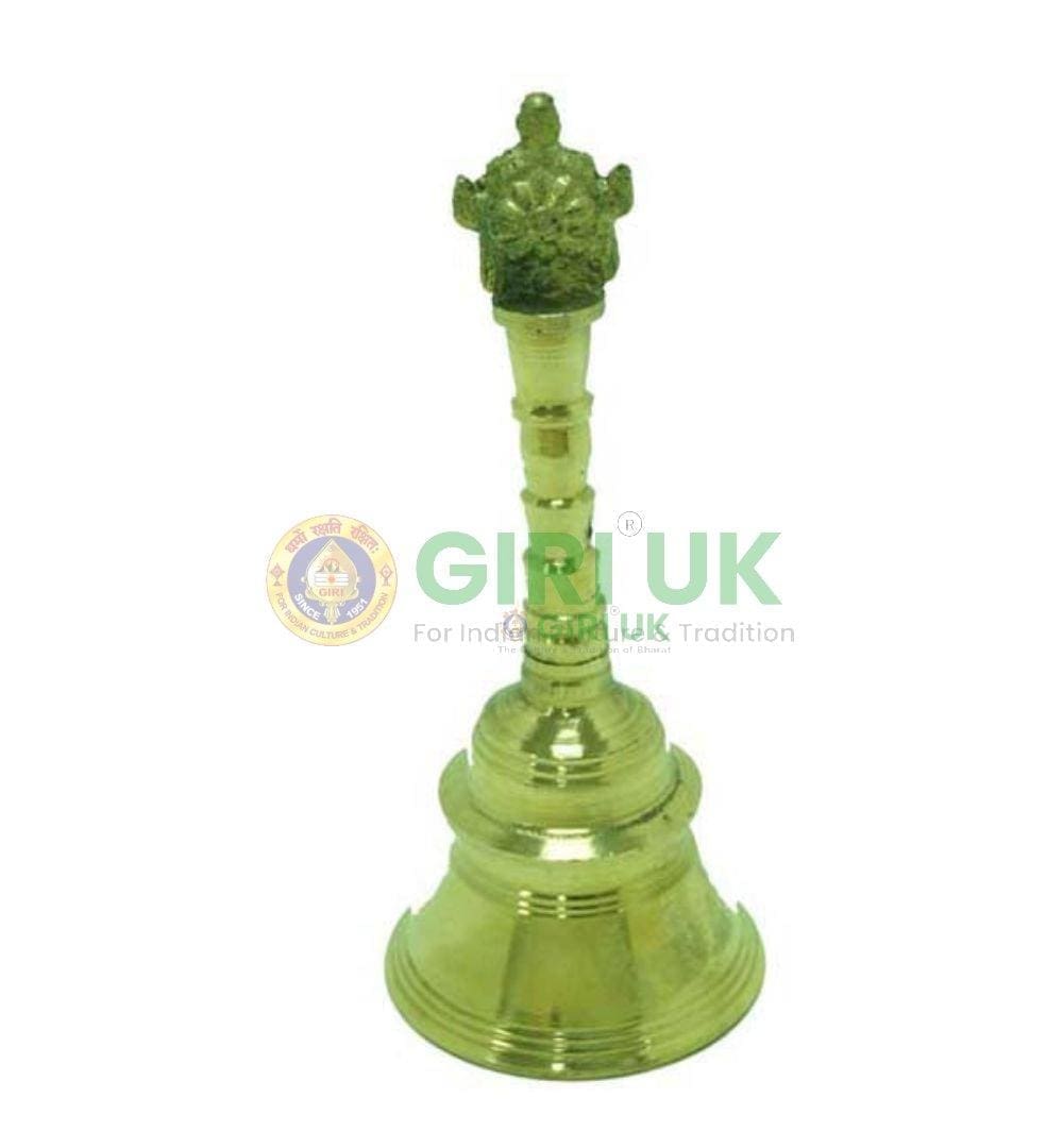 Antique Finish Shanka Chakra Hand Bell