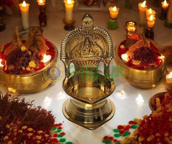 Kamakshi Vilakku - Brass with Gold finish