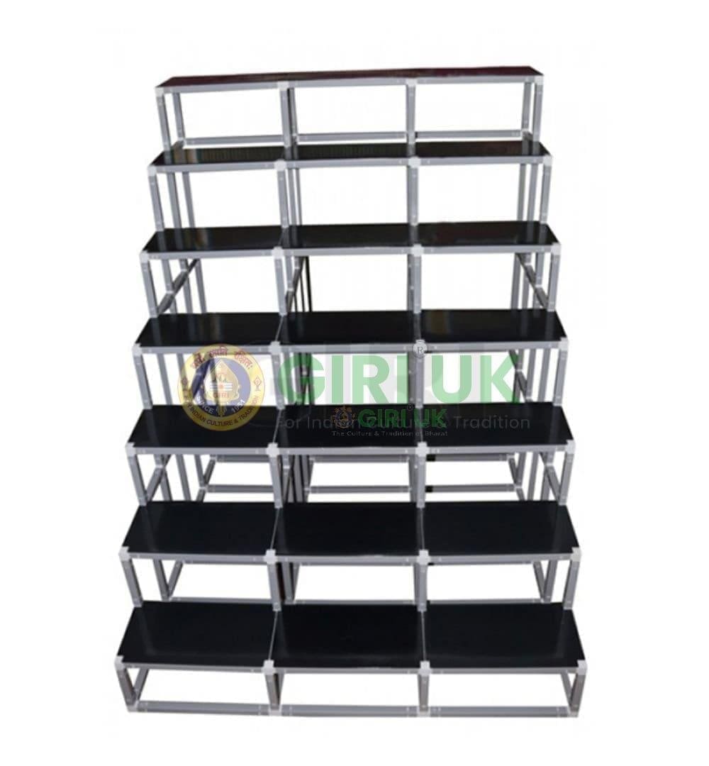 7-Step, 3-width Triple Frame Golu Padi Stand (7T)