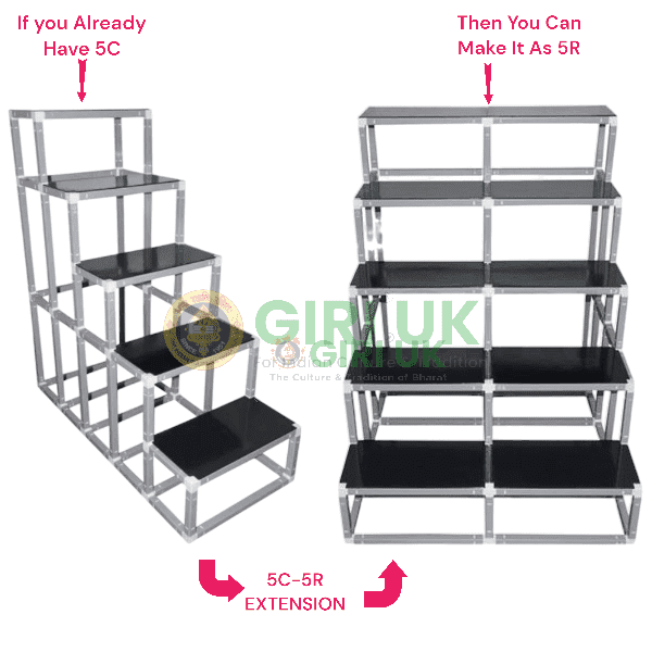 5 Steps 1-Width Compact Frame Golu Padi to 5 Steps 2-Width Regular Frame Golu Padi Extension (5C-5R)