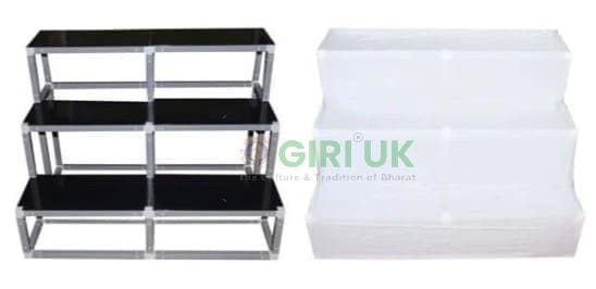 Plain Cloth Cover for 3 Steps 2-width Regular Frame Golu Padi Stand