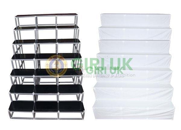 Plain Cloth Cover for 7 Steps 3-width Triple Frame Golu Padi Stand