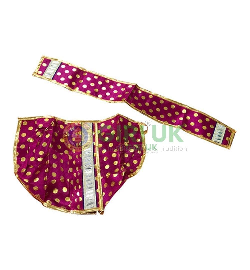 Polka dot Panchakacham for idols - 10.5 inch
