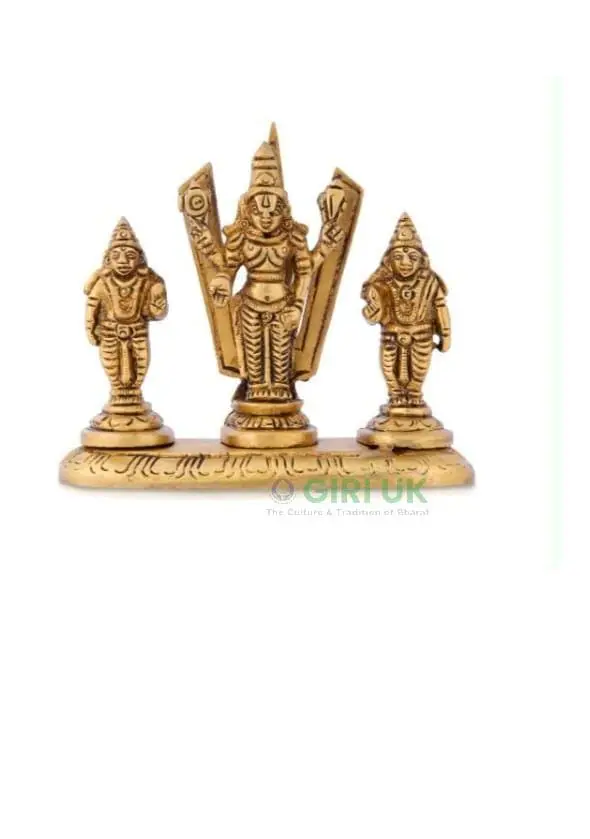 Balaji Sridevi Boodevi With Namam - Brass AF - 3 Inch - 325 Gms