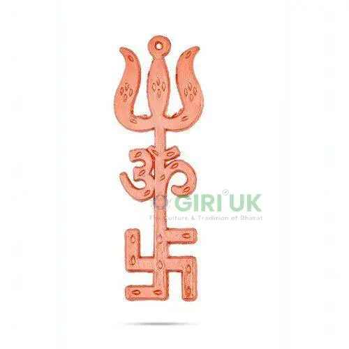 Zinc - Om Swastik Trishul-Trisakthi 4 Inch - 20 Gms