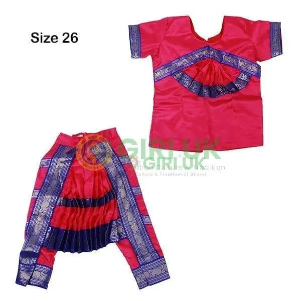 Readymade 26-Inch Bharatnatyam set for girls