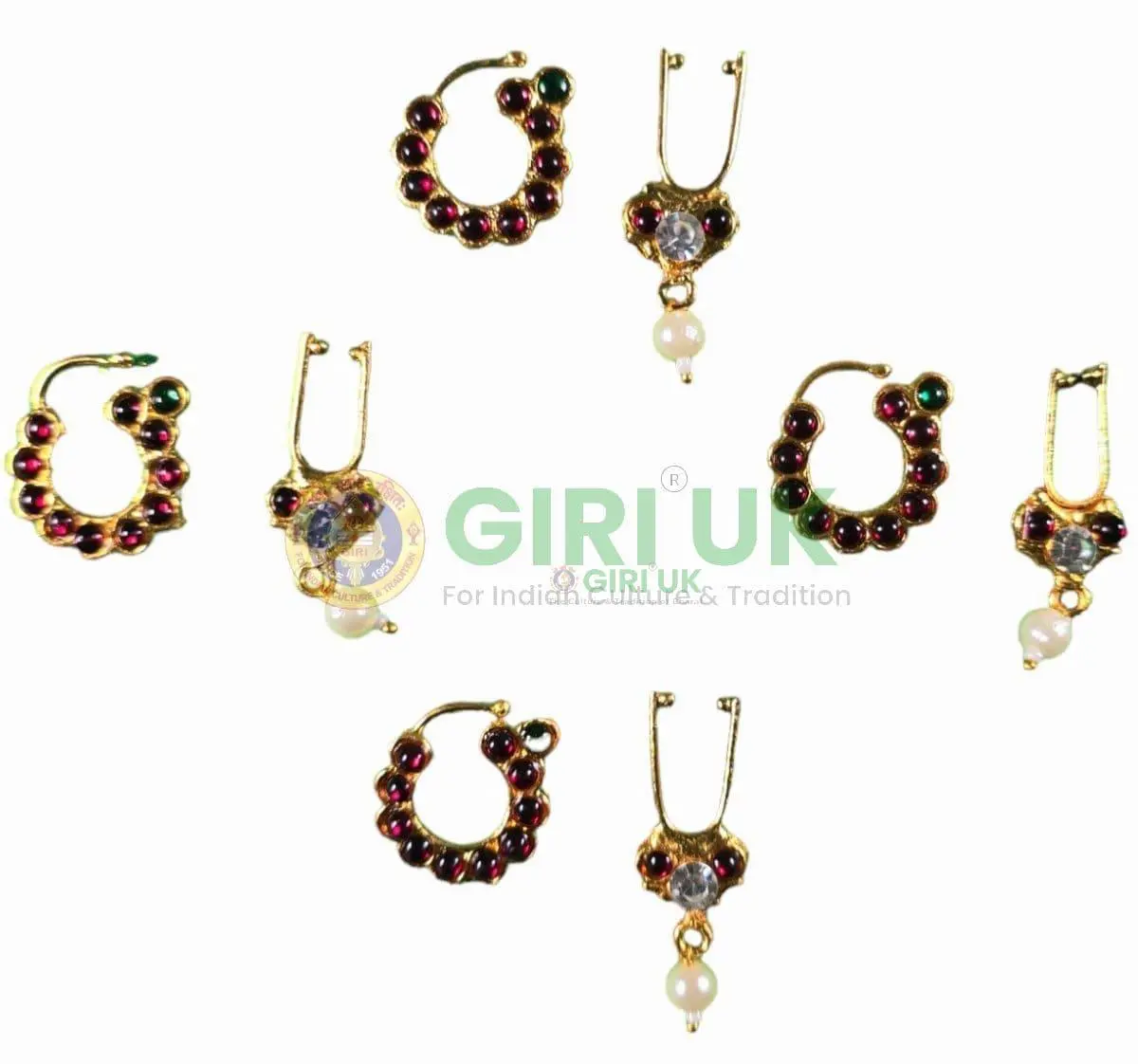 Artificial Nose Ring (Nathu Bullaku)-(Pack of 4)