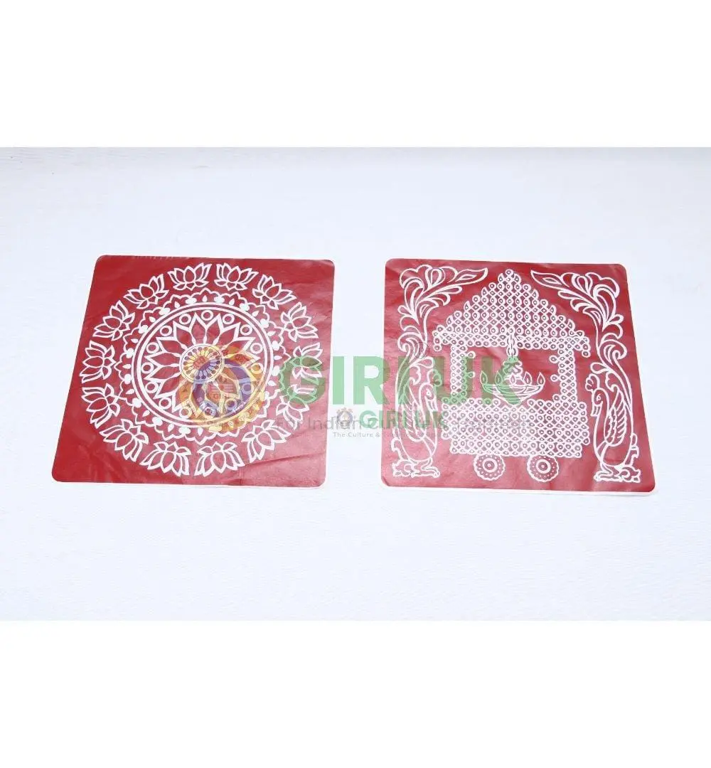 Maroon Kolam Sticker (2 Pcs)