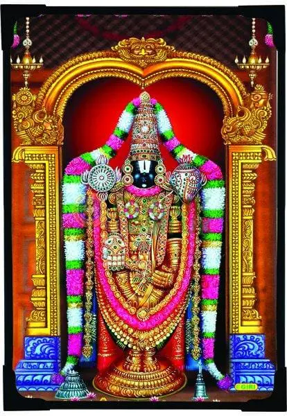Tirumala Tirupati Balaji Picture - 9 x 7 inches