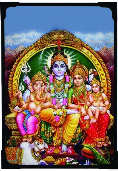 Shiva Family Picture - 9 x 7 inches