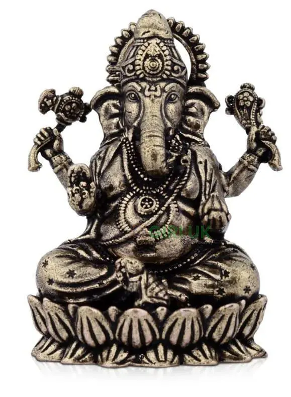 Ganesha Sitting On Lotus - Brass Spl - 2 Inch - 40 Gms