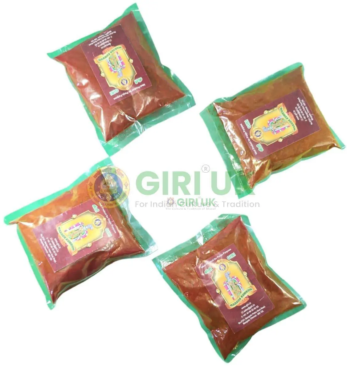 Meenakshi Kumkum Dark Red 250 Gms-(Pack of 4)