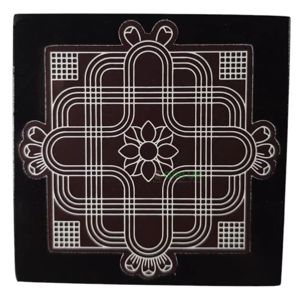Manai – Rangoli Design 1– Square – 4×4 Inch