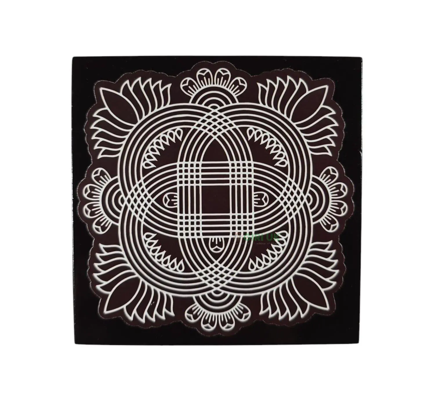 Manai – Rangoli Design 3 – Square – 4×4 Inch