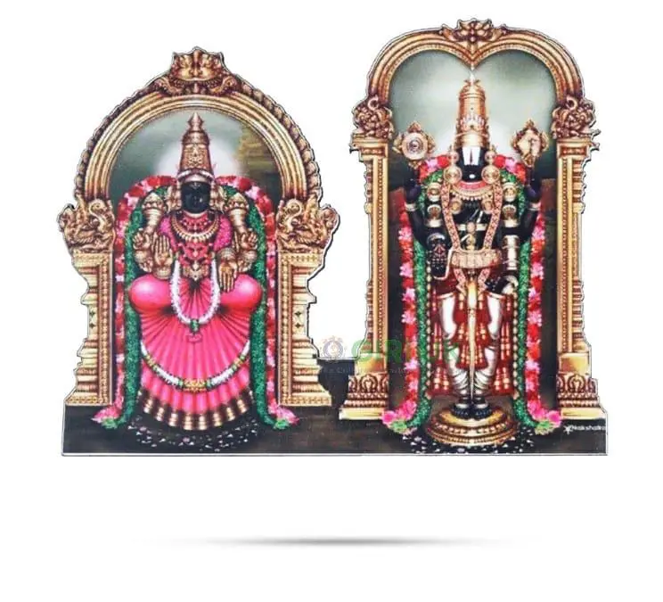 Perumal Thayar Fridge Magnet- Single Layer - 3 x 2 Inches