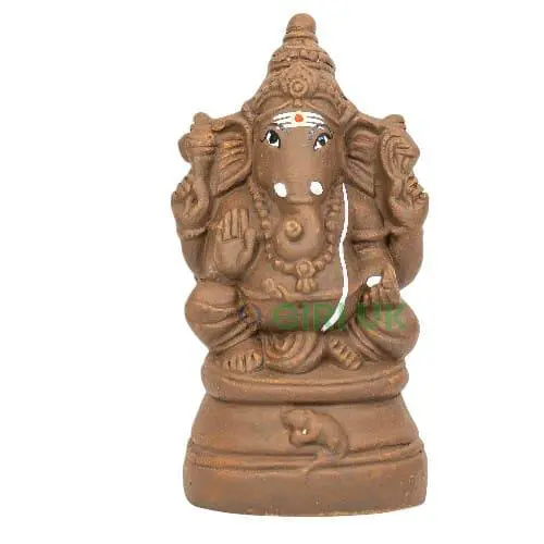 Ganapati Small - Clay - 8 Inch Right Trunk