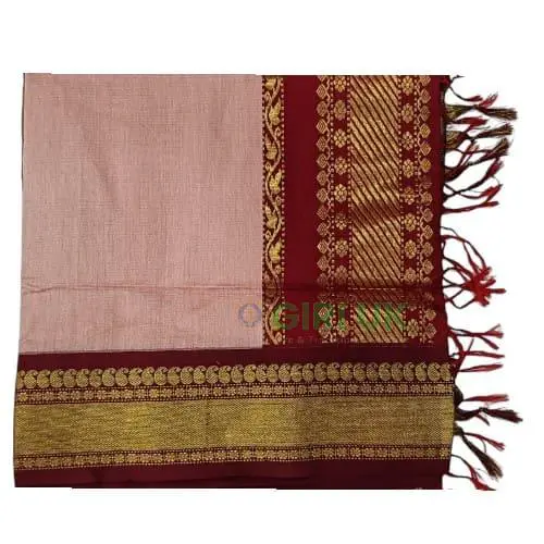 6 Yards Kalyani Cotton Vairaoosi Saree-Pink