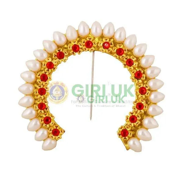 5.5” Medium Moti Arch/Gajra/Hair Barrette for Varalakshmi