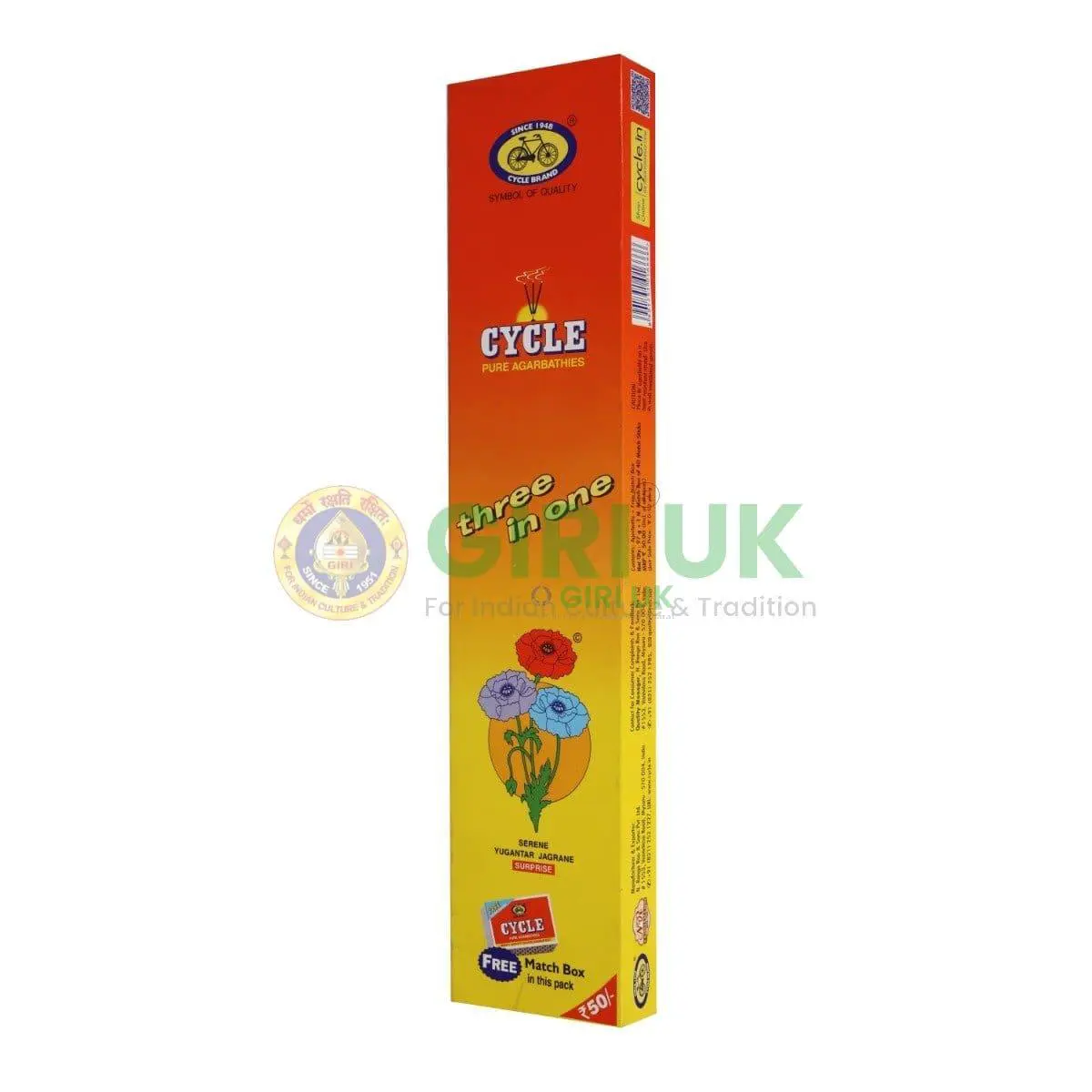 Cycle 3 In 1 Incense - 105 Gms